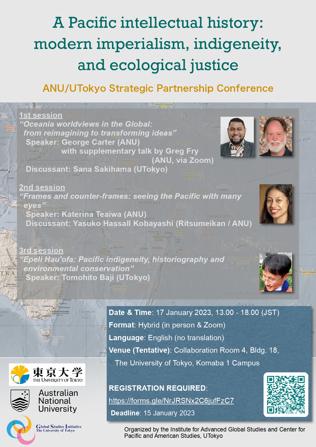 ANU/UTokyo Strategic Partnership Conference “A Pacific Intellectual History”