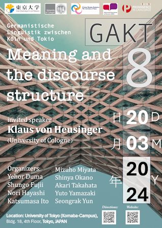 The 8th Workshop of Germanistic Linguistics between Cologne and Tokyo (GAKT 8)